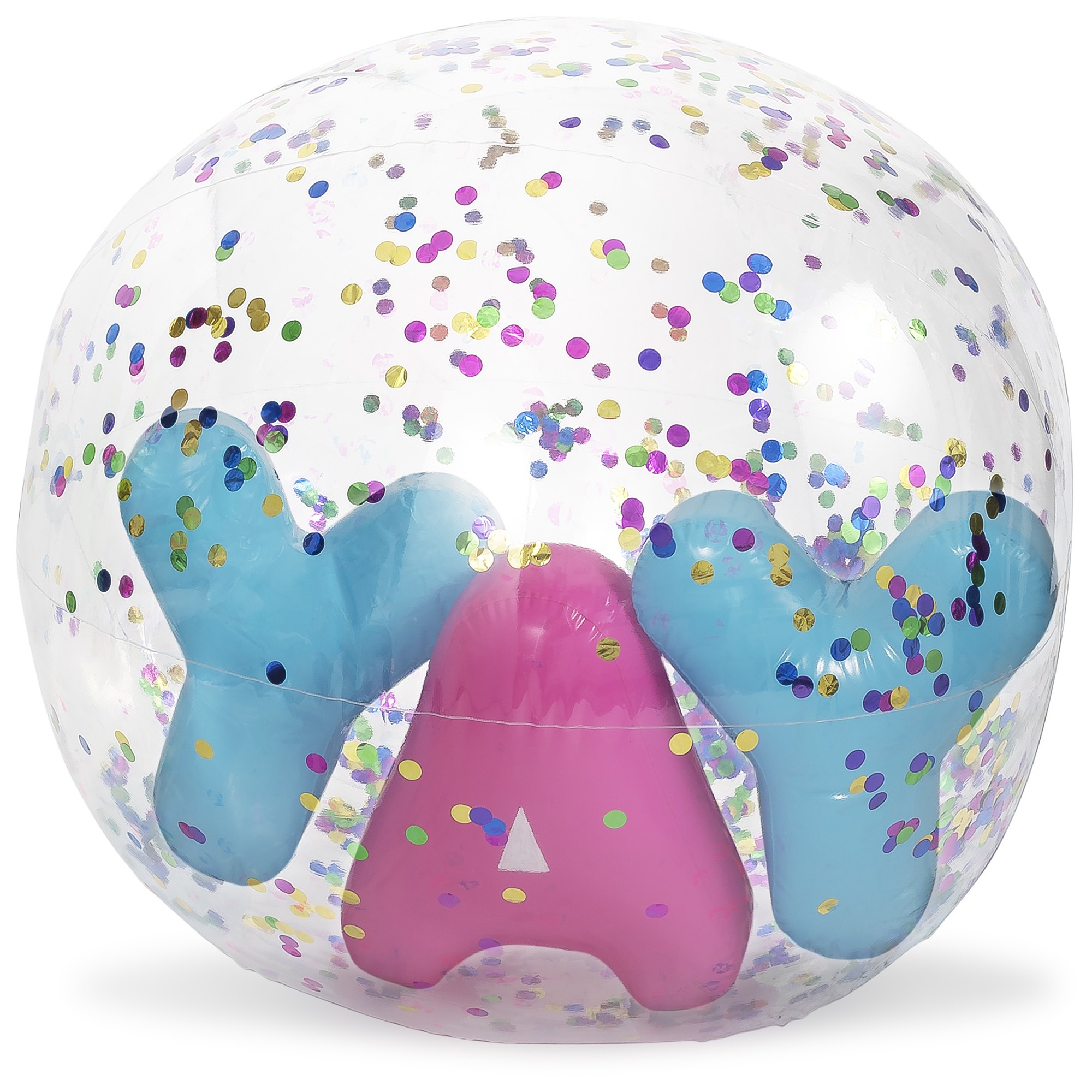 Inflatable Globes & Beach Balls : Confetti YAY Beach Ball