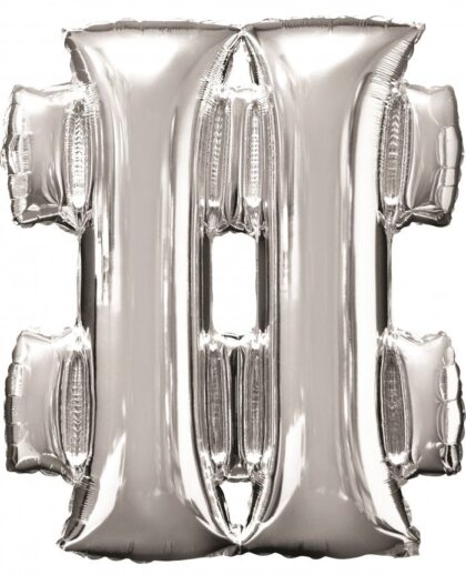 Hashtag # - Silver