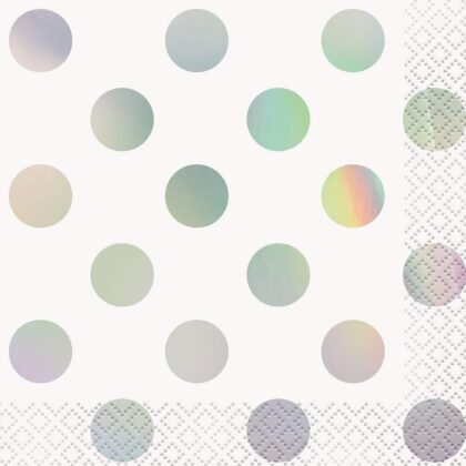 iridescent dessert napkins