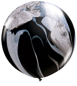 36" Black Super Agate