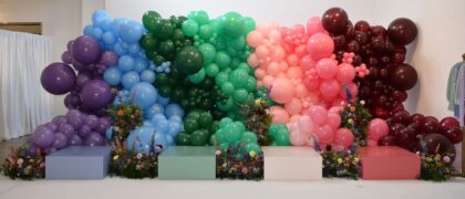 Organic Color Block Balloon Wall