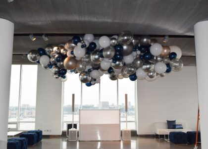 Organic Navy & Silver Cloud Sculpture