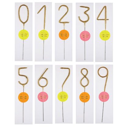 Gold Sparkler Number