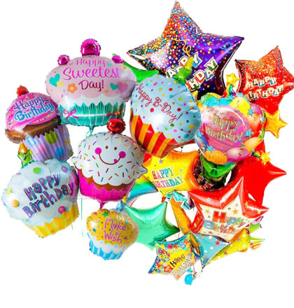 BIRTHDAY SHAPED BALLOONS