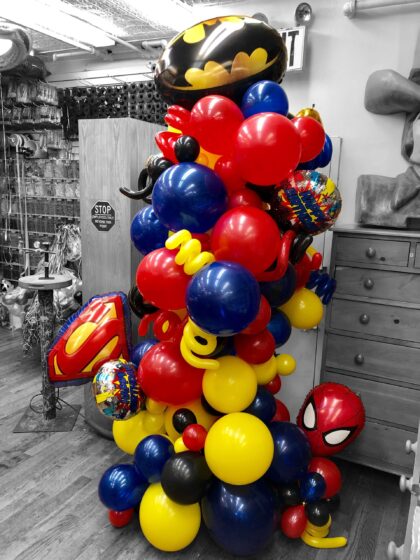Superhero Balloon Column