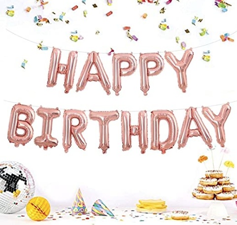 DIY Rose Gold Birthday Balloon Banner - Image 2