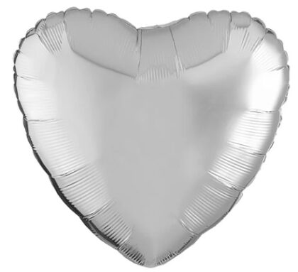 Metallic Silver - 18" Heart