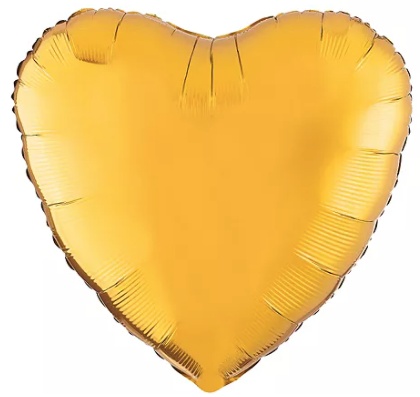 Metallic Gold - 18" Heart
