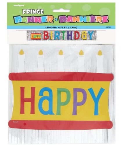 Happy Birthday Fringed Banner