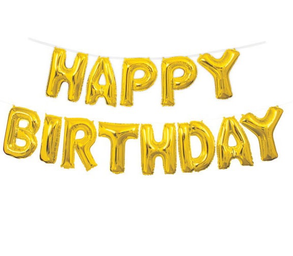 DIY Happy Birthday Gold Balloon Banner - Image 2