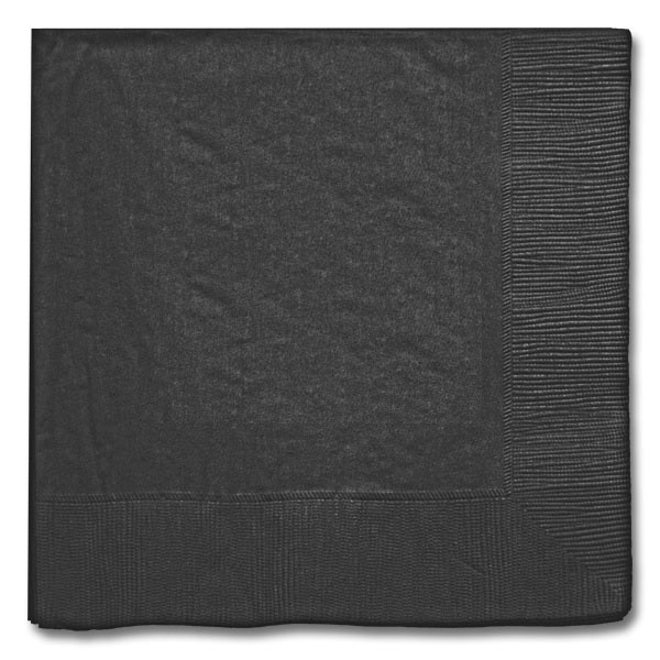 Black Beverage Napkin