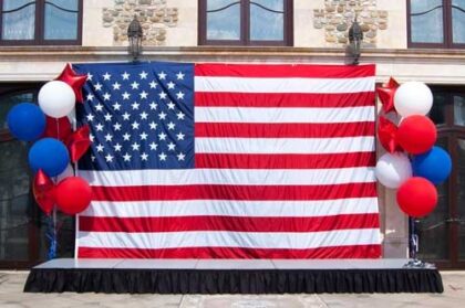 Patriotic Balloon Trees
