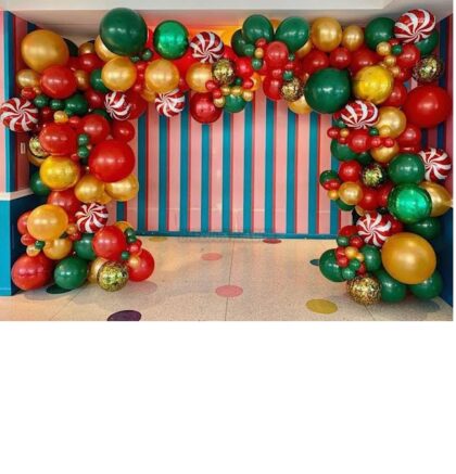 Holiday Candy Balloon Archway