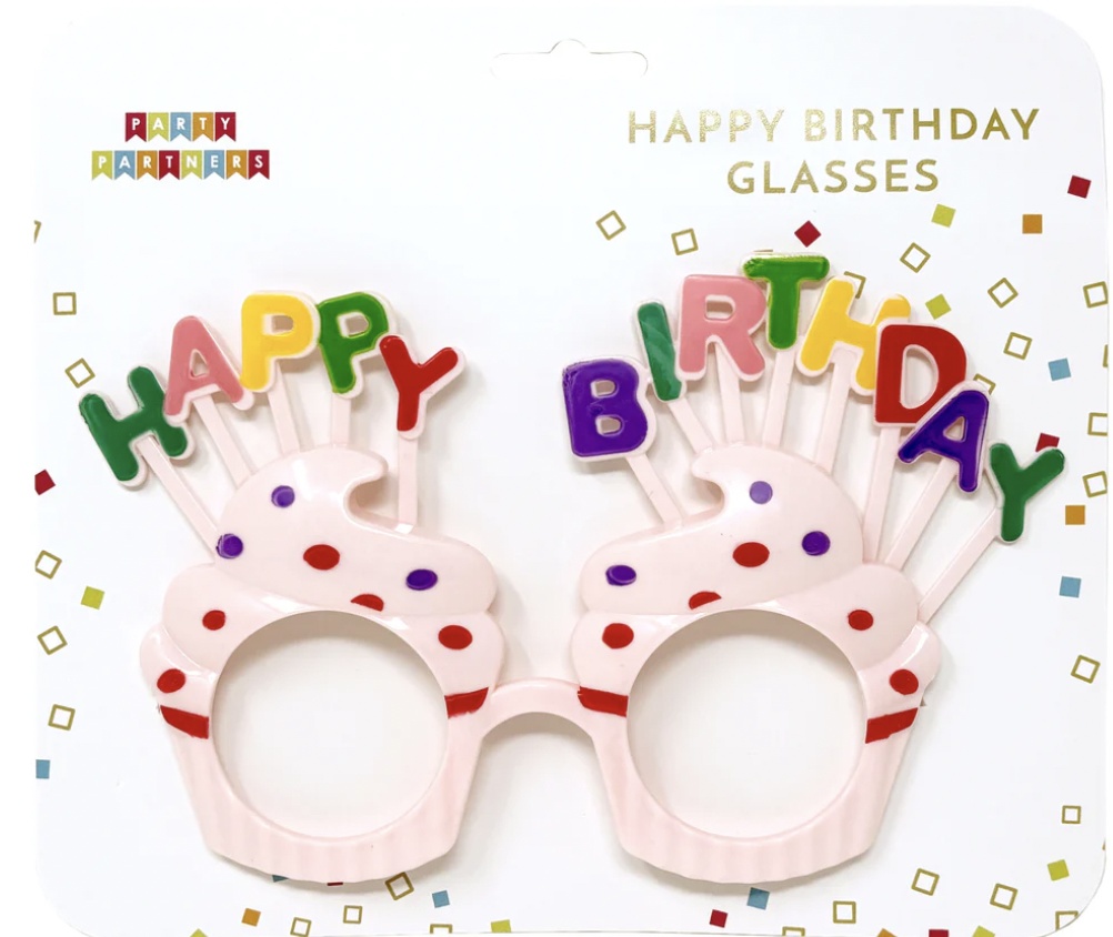 Happy Birthday Cupcake Glasses