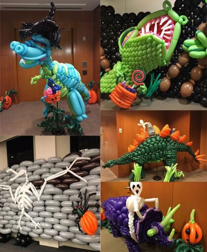 Dino Halloween Balloon Sculptures