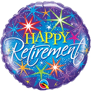18" Happy Retirement Burst