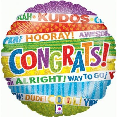 18" Hooray! Kudos! Congrats!