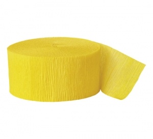 Hot Yellow Crepe Streamer