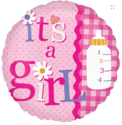 18" Baby Girl With Bottle
