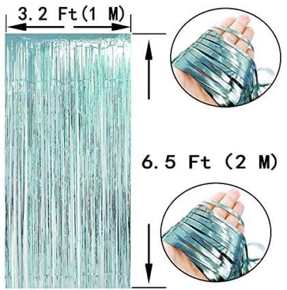 Light Blue Foil Curtain