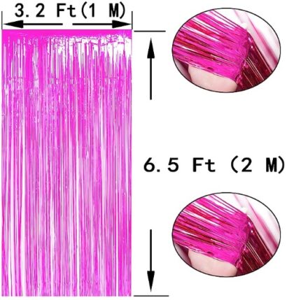 Magenta Foil Curtain