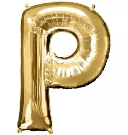 Letter P - Gold