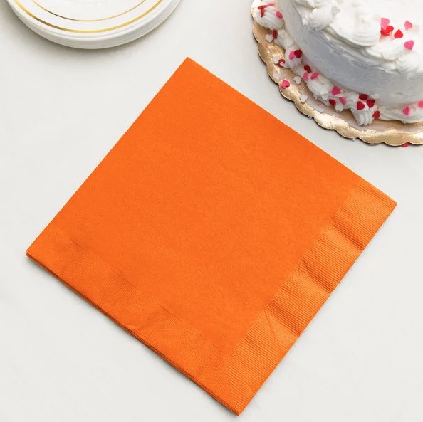 Orange Beverage Napkin - Image 2