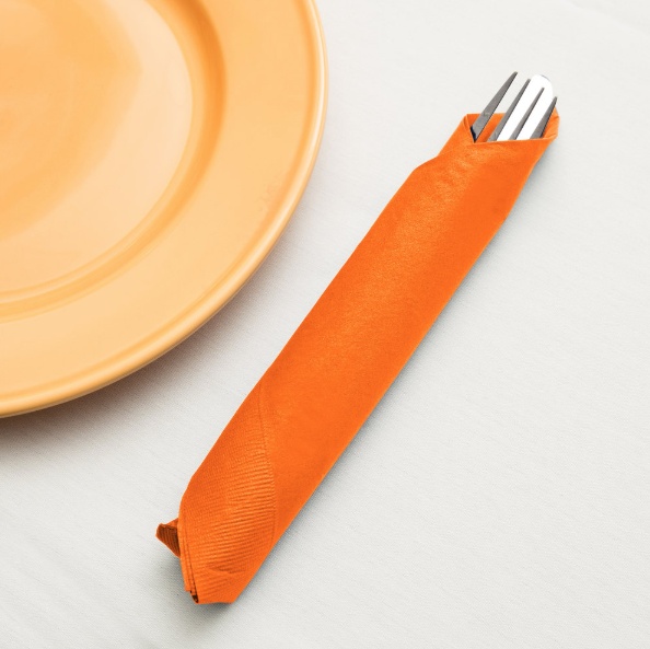 Orange Beverage Napkin - Image 3
