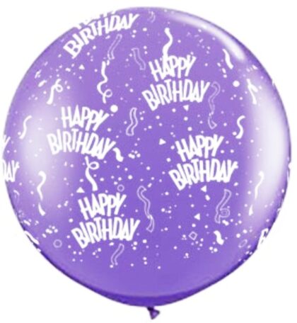 36" Happy Birthday Lavender