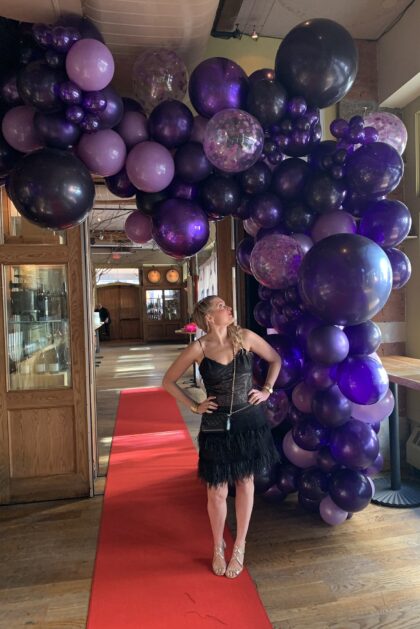 Purple Organic Balloon Archway