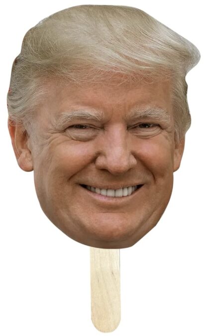 Trump Face on a Stick