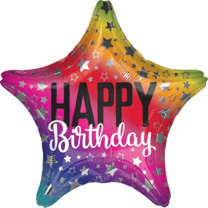 Rainbow Birthday Star