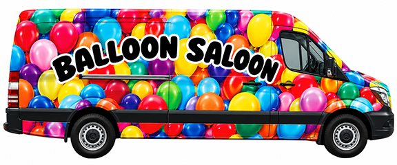 Balloon Saloon delivery van for same day balloon delivery in NYC