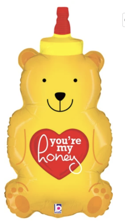 24-inch You’re My Honey Bear Balloon with red heart